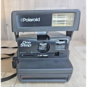 Polaroid OneStep 600 Instant Camera Rainbow Stripe Tested w Film 8 Shots